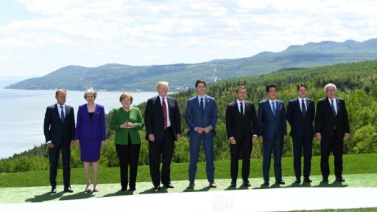 Au G7, plus facile d'apercevoir un ours que Trump ou Merkel