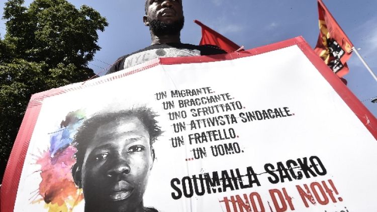 Milano,manifestazione per Soumayla Sacko
