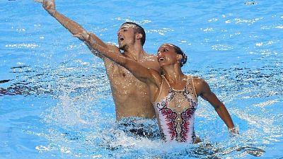Nuoto sincronizzato:oro Minisini-Flamini Nuoto sincronizzato:oro Minisini-Flamini