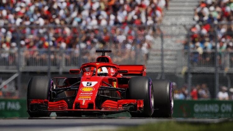 Gp Canada: safety car, Vettel in testa