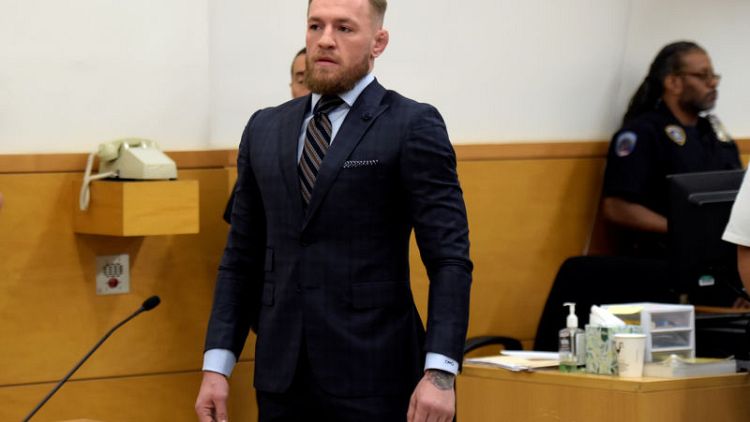 Martial arts fighter McGregor back in court, says regrets Brooklyn melee
