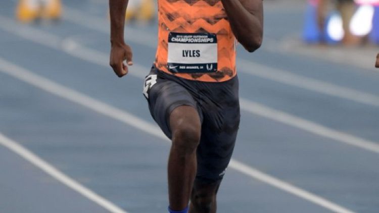 Lyles runs year's best 100m to claim U.S. title