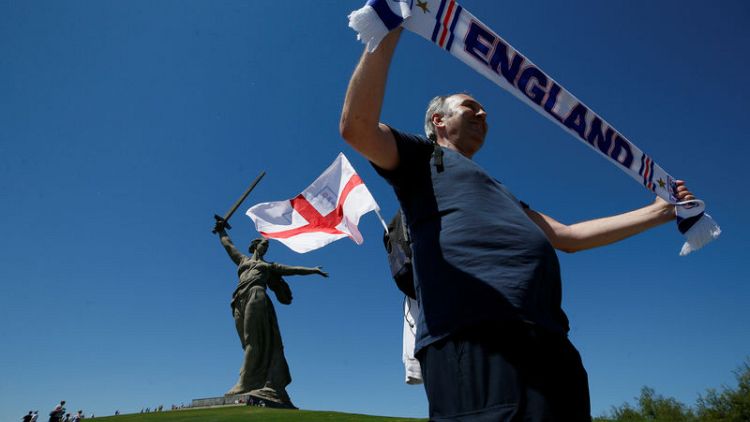 Before match, England fans and diplomats honour Battle of Stalingrad dead