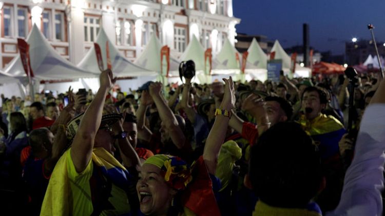 Colombians bring salsa spirit to staid Saransk