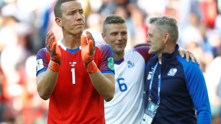 Iceland keeper Halldorsson swaps film-making for World Cup drama