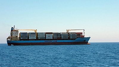 Nave Maersk attracca a porto di Pozzallo