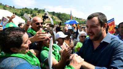 Italie: à Pontida, la Ligue "plus forte que jamais" organise sa kermesse annuelle Italie: à Pontida, la Ligue "plus forte que jamais" organise sa kermesse annuelle