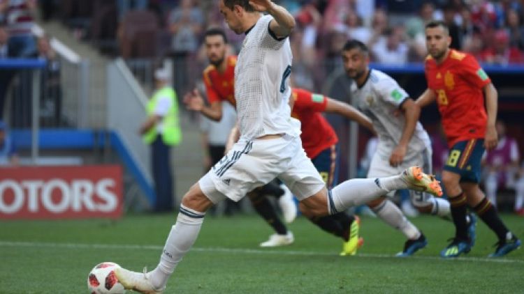 Mondial-2018: Espagne et Russie à égalité 1 à 1 à la mi-temps