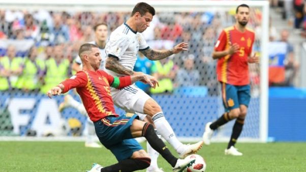 Mondial: prolongation pour Espagne-Russie, à égalité 1-1 Mondial: prolongation pour Espagne-Russie, à égalité 1-1