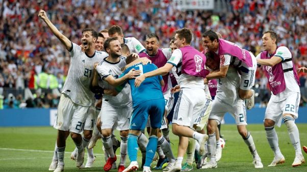 روسيا تهزم اسبانيا بركلات الترجيح وتبلغ دور الثمانية بكأس العالم روسيا تهزم اسبانيا بركلات الترجيح وتبلغ دور الثمانية بكأس العالم