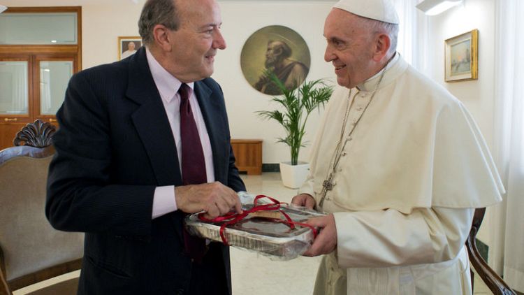 Cake and conversation with the pope