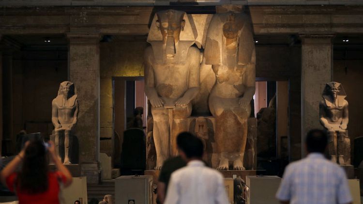Egypt puts relics recovered from smugglers in Italy on display