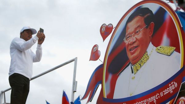 Image result for Doves and dancers as Cambodia starts election campaign, despite fairness concerns