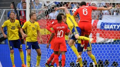 Mondial: l'Angleterre mène 1 à 0 contre la Suède à la pause Mondial: l'Angleterre mène 1 à 0 contre la Suède à la pause