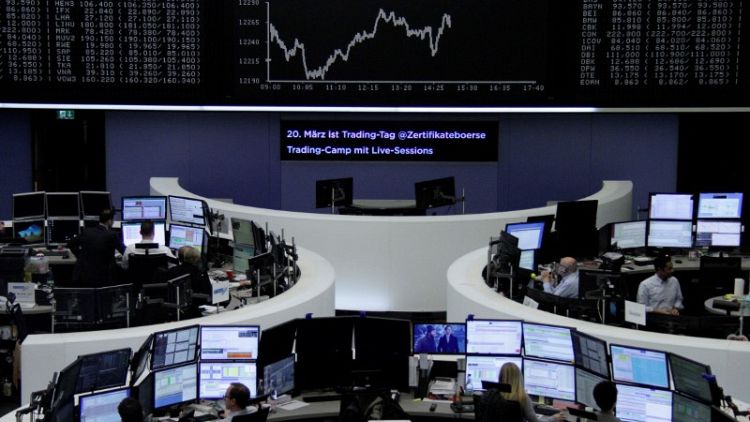 Tech strength pushes European shares to one-month high