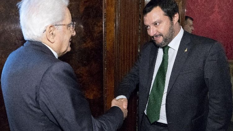 Salvini al Quirinale da Mattarella