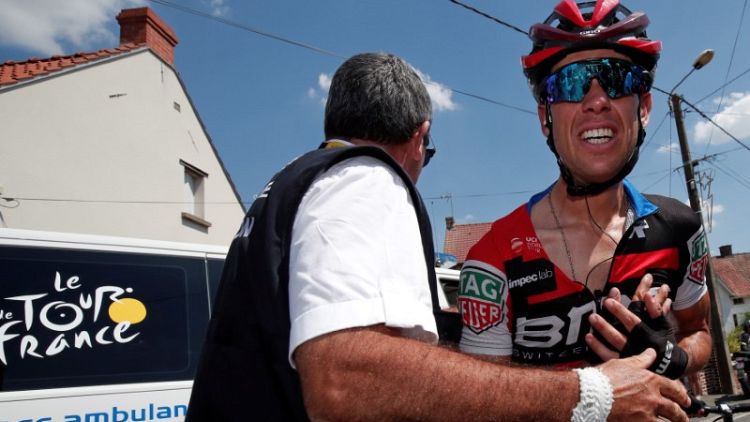 Porte crashes out of Tour de France