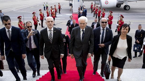 Mattarella arrivato a Tbilisi in Georgia Mattarella arrivato a Tbilisi in Georgia