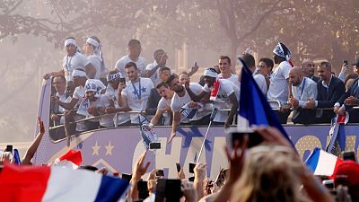 استقبال الأبطال لمنتخب فرنسا الفائز بكأس العالم