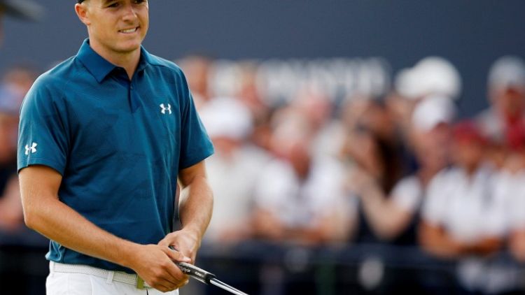 Golf - Spieth cards 65 to share lead with Schauffele and Kisner
