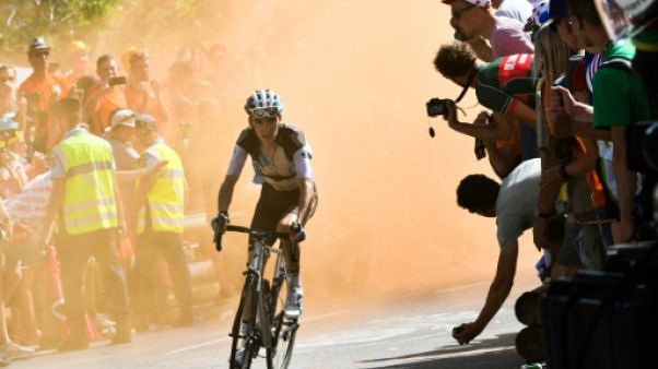 Romain Bardet, le 19 juillet 2018, sur le Tour de France Romain Bardet, le 19 juillet 2018, sur le Tour de France