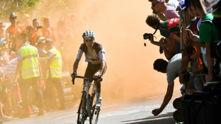 Romain Bardet, le 19 juillet 2018, sur le Tour de France
