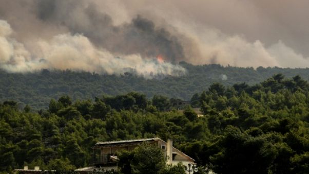 Grèce : incendies dans des zones habitées autour d'Athènes Grèce : incendies dans des zones habitées autour d'Athènes