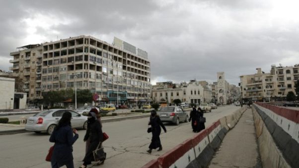 Une rue de Hama, le 13 mars 2017 en Syrie Une rue de Hama, le 13 mars 2017 en Syrie