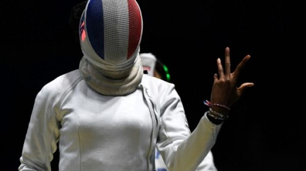 Escrime: les équipes françaises en quarts en épée dames et sabre messieurs Escrime: les équipes françaises en quarts en épée dames et sabre messieurs