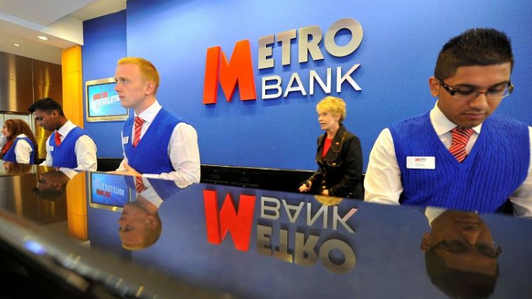 British lender Metro Bank to raise about 300 mln stg, reports higher H1 profit