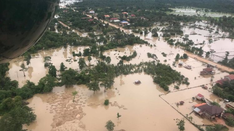 استمرار جهود البحث عن ناجين بعد 3 أيام من انهيار سد في لاوس