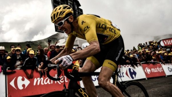 Tour de France: le maillot jaune Geraint Thomas se plaint d'un spectateur Tour de France: le maillot jaune Geraint Thomas se plaint d'un spectateur