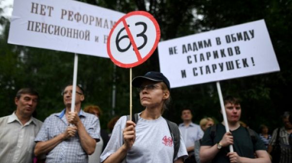 Manifestation à Moscou contre la réforme des retraites, le 18 juillet 2018 Manifestation à Moscou contre la réforme des retraites, le 18 juillet 2018