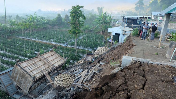 Powerful quake hits Indonesia's Lombok, 10 killed, houses damaged