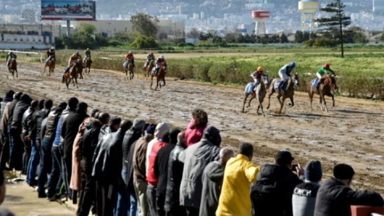 Une course à l'hippodrome du Caroubier, à Alger le 24 mars 2018