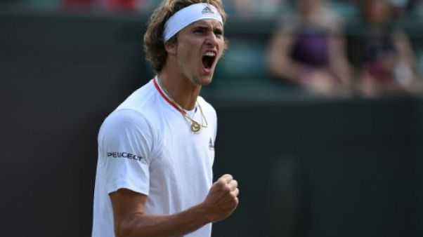 L'Allemand Alexander Zverev à Wimbledon, le 7 juillet 2018 L'Allemand Alexander Zverev à Wimbledon, le 7 juillet 2018