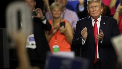 Le président américain Donald Trump à Tampa en Floride, le 31 juillet 2018 Le président américain Donald Trump à Tampa en Floride, le 31 juillet 2018