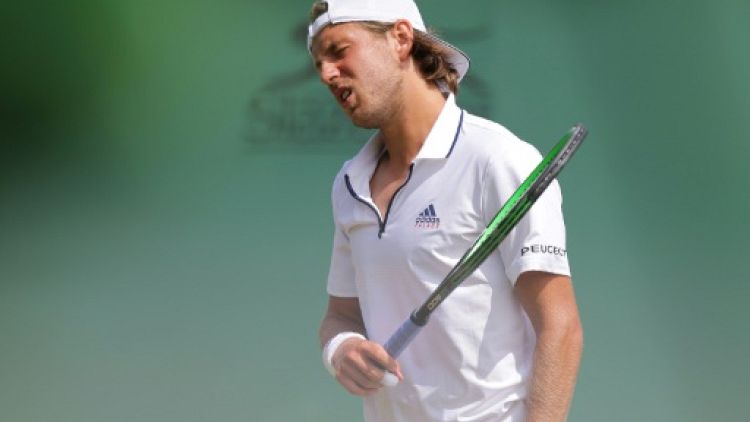 Le Français Lucas Pouille à Wimbledon, le 4 juillet 2018