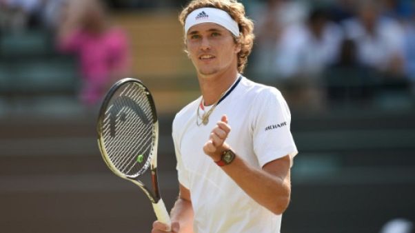 L'Allemand Alexander Zverev à Wimbledon, le 7 juillet 2018 L'Allemand Alexander Zverev à Wimbledon, le 7 juillet 2018