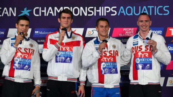 Euro de natation: les Russes titrés en 4x100 m messieurs Euro de natation: les Russes titrés en 4x100 m messieurs