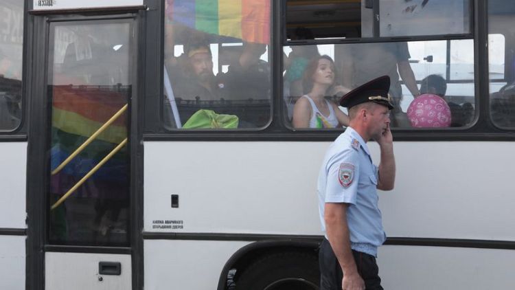 Police detain around 25 gay rights activists in St Petersburg