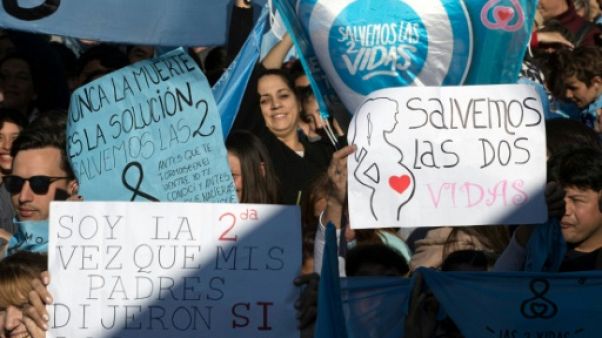 Argentine: des milliers de manifestants contre la légalisation de l'avortement Argentine: des milliers de manifestants contre la légalisation de l'avortement