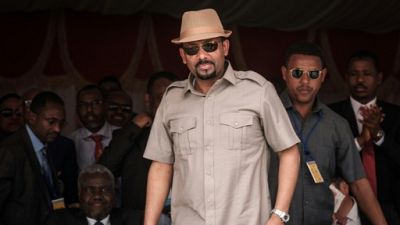 Le Premier ministre éthiopien, Abiy Ahmed, à Djibouti, le 5 juillet 2018 Le Premier ministre éthiopien, Abiy Ahmed, à Djibouti, le 5 juillet 2018