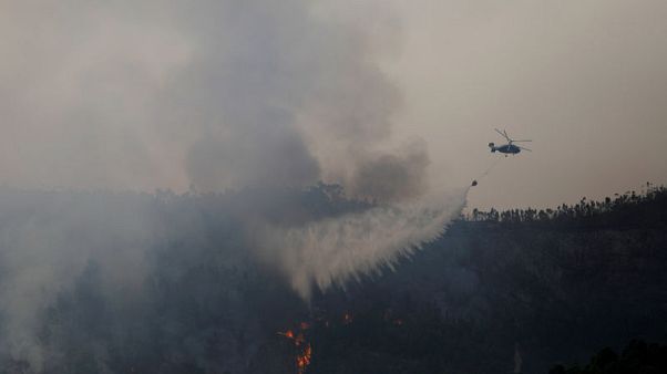 Wildfire burns in Portugal for fourth day, 1,150 firefighters mobilize Wildfire burns in Portugal for fourth day, 1,150 firefighters mobilize