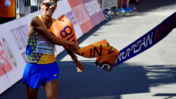 Euro d'athlétisme: victoire du jeune Ukrainien Zakalnytskyy 50 km marche Euro d'athlétisme: victoire du jeune Ukrainien Zakalnytskyy 50 km marche
