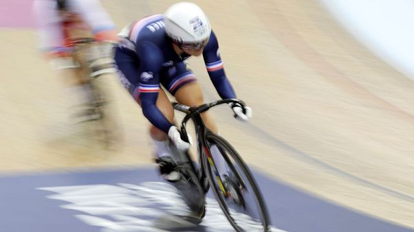 Track cycling - Shmeleva foiled by youngster Gros in track finale Track cycling - Shmeleva foiled by youngster Gros in track finale