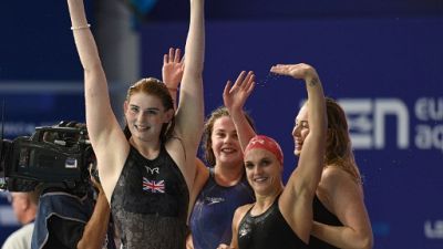 Natation: la Grande-Bretagne sacrée sur 4x200 dames, la France 4e Natation: la Grande-Bretagne sacrée sur 4x200 dames, la France 4e
