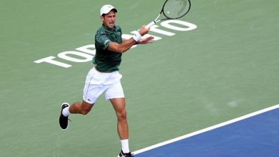 Le Serbe Novak Djokovic lors du tournoi de Toronto, le 7 août 2018 Le Serbe Novak Djokovic lors du tournoi de Toronto, le 7 août 2018