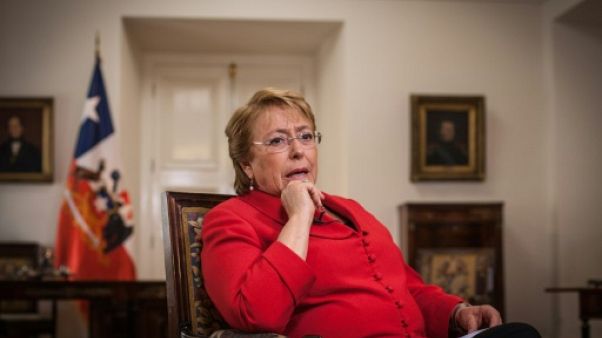 La présidente du Chili Michelle Bachelet le 19 janvier 2017 à Santiago La présidente du Chili Michelle Bachelet le 19 janvier 2017 à Santiago