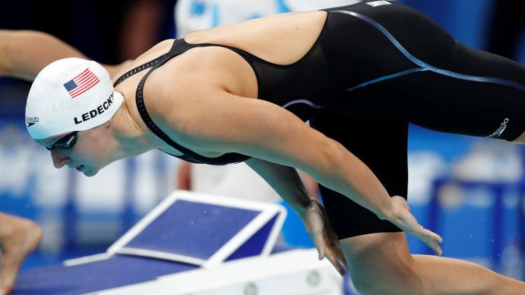 Swimming - Mixed day for Ledecky at start of Pan Pacific championships
